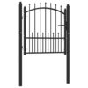 8719883886220_a_en_hd_1.jpg Fence Gate with Spikes Steel 100x100 cm Black