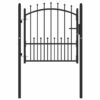 8719883886220_g_en_hd_1.jpg Fence Gate with Spikes Steel 100x100 cm Black
