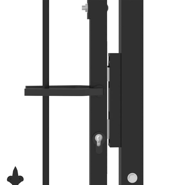 8719883886220_g_en_hd_3.jpg Fence Gate with Spikes Steel 100x100 cm Black