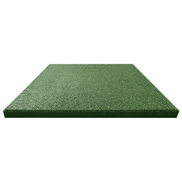 Fall Protection Tiles 24 pcs Rubber 50x50x3 cm Green