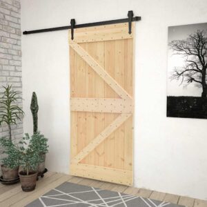 Door 80x210 cm Solid Pine Wood