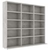 CD Cabinet Concrete Grey 100x23x89.5 cm Engineered Wood