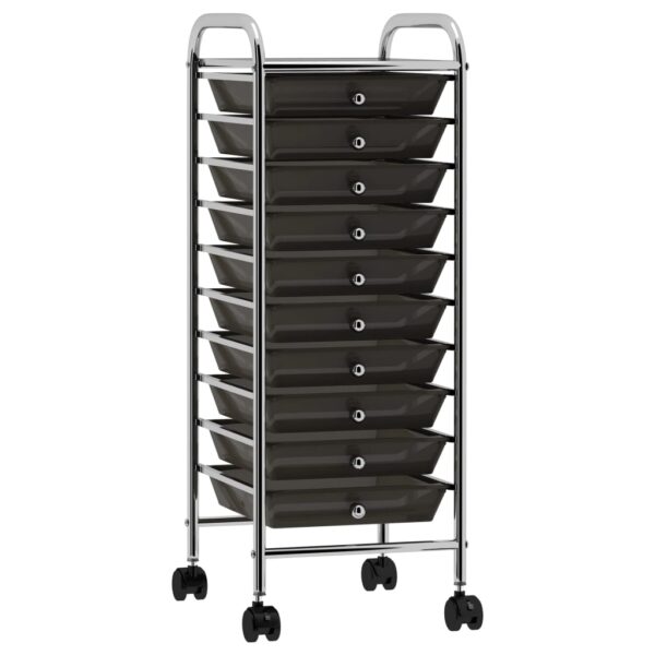 8720286011737_a_en_hd_1.jpg 10-Drawer Mobile Storage Trolley Black Plastic