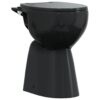 Rimless Toilet 7 cm Extra Height Soft Close Ceramic Black