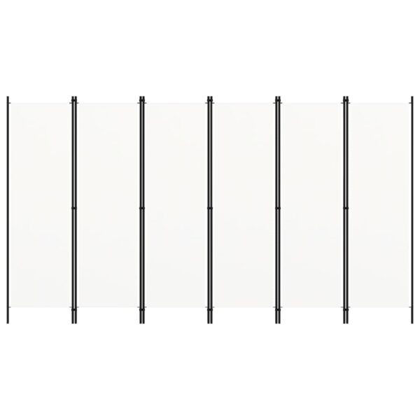 6-Panel Room Divider White 300x180 cm