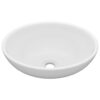 Luxury Basin Oval-shaped Matt White 40x33 cm Ceramic
