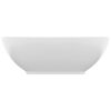Luxury Basin Oval-shaped Matt White 40x33 cm Ceramic