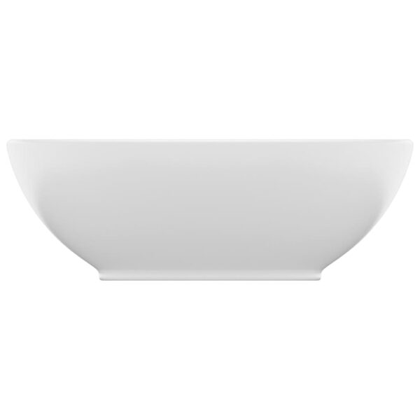 Luxury Basin Oval-shaped Matt White 40x33 cm Ceramic