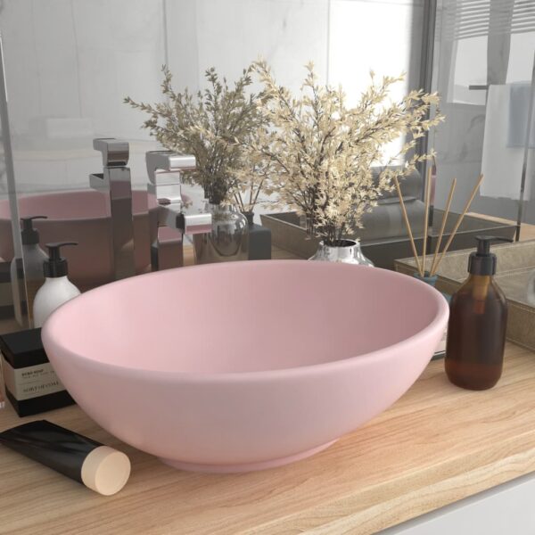 8720286036273_m_en_hd_1.jpg Luxury Basin Oval-shaped Matt Pink 40x33 cm Ceramic