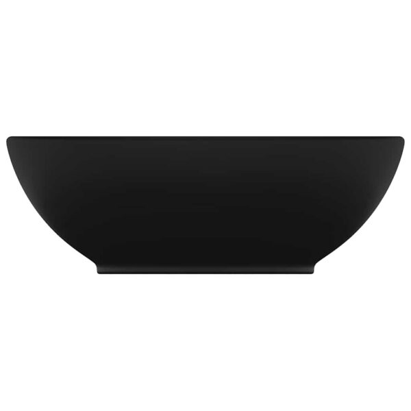 Luxury Basin Oval-shaped Matt Black 40x33 cm Ceramic