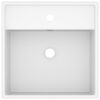Luxury Basin Overflow Square Matt White 41x41 cm Ceramic