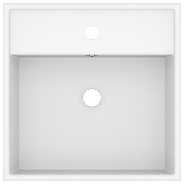 Luxury Basin Overflow Square Matt White 41x41 cm Ceramic