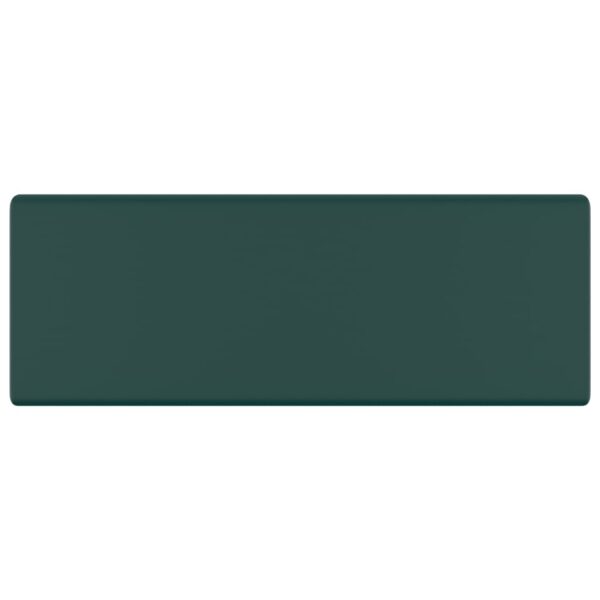 Luxury Basin Overflow Square Matt Dark Green 41x41 cm Ceramic