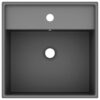 Luxury Basin Overflow Square Matt Dark Grey 41x41 cm Ceramic