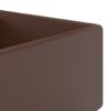 Luxury Basin Overflow Square Matt Dark Brown 41x41 cm Ceramic