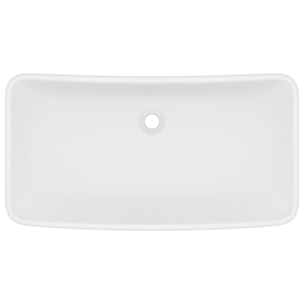 Luxury Basin Rectangular Matt White 71x38 cm Ceramic