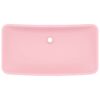 Luxury Basin Rectangular Matt Pink 71x38 cm Ceramic