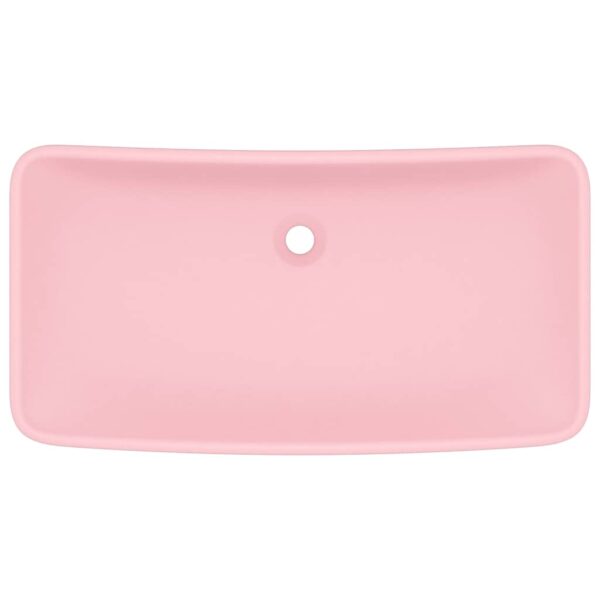 Luxury Basin Rectangular Matt Pink 71x38 cm Ceramic