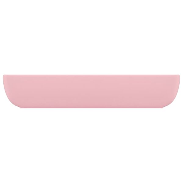 Luxury Basin Rectangular Matt Pink 71x38 cm Ceramic