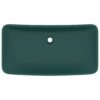 Luxury Basin Rectangular Matt Dark Green 71x38 cm Ceramic