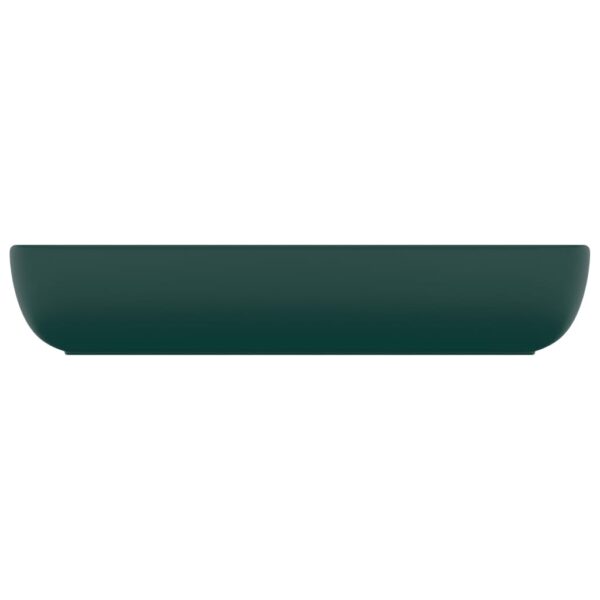 Luxury Basin Rectangular Matt Dark Green 71x38 cm Ceramic