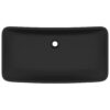 Luxury Basin Rectangular Matt Black 71x38 cm Ceramic