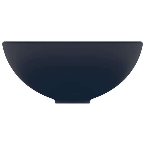 Luxury Bathroom Basin Round Matt Dark Blue 32.5x14 cm Ceramic