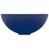 Luxury Bathroom Basin Round Matt Dark Blue 32.5x14 cm Ceramic