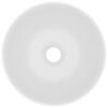 Bathroom Sink Ceramic Matt White Round