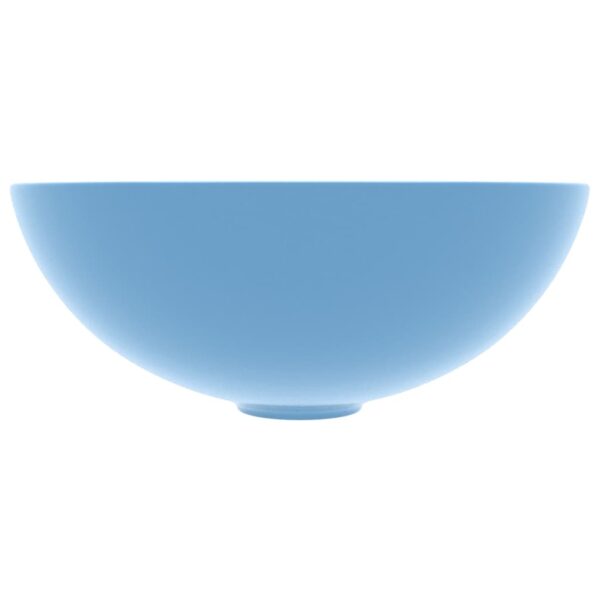 Bathroom Sink Ceramic Light Blue Round