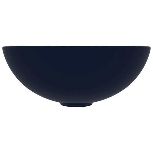 Bathroom Sink Ceramic Dark Blue Round