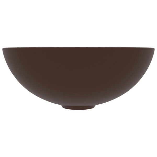 Bathroom Sink Ceramic Dark Brown Round