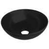Bathroom Sink Ceramic Matt Black Round