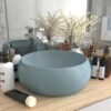 8720286037058_m_en_hd_1.jpg Luxury Wash Basin Round Matt Light Blue 40x15 cm Ceramic