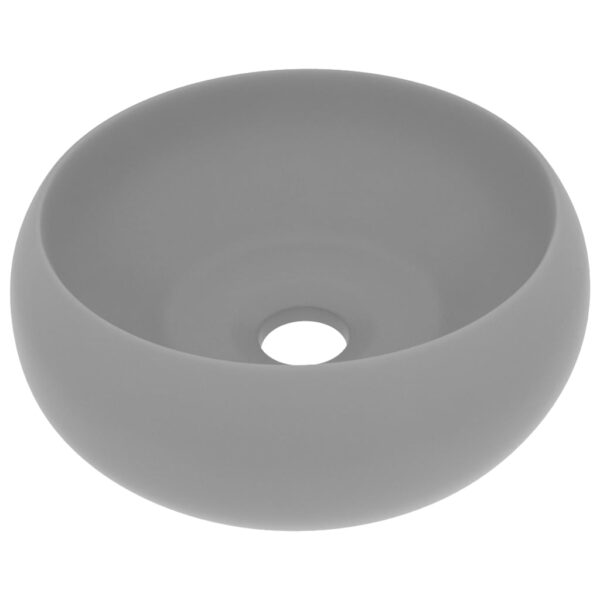 8720286037096_a_en_hd_1.jpg Luxury Wash Basin Round Matt Light Grey 40x15 cm Ceramic