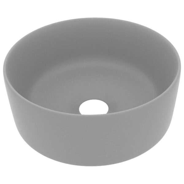 8720286037201_a_en_hd_1.jpg Luxury Wash Basin Round Matt Light Grey 40x15 cm Ceramic