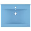 Luxury Basin with Faucet Hole Matt Light Blue 60x46 cm Ceramic