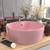 8720286037379_m_en_hd_1.jpg Luxury Wash Basin with Overflow Matt Pink 36x13 cm Ceramic