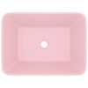 Luxury Wash Basin Matt Pink 41x30x12 cm Ceramic