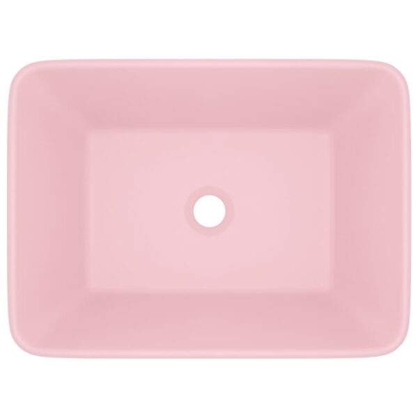 Luxury Wash Basin Matt Pink 41x30x12 cm Ceramic