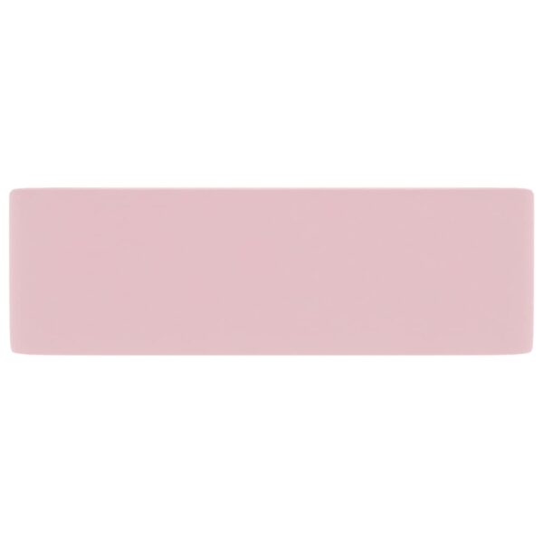 Luxury Wash Basin Matt Pink 41x30x12 cm Ceramic