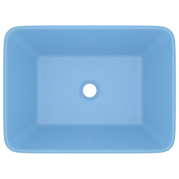 Luxury Wash Basin Matt Light Blue 41x30x12 cm Ceramic