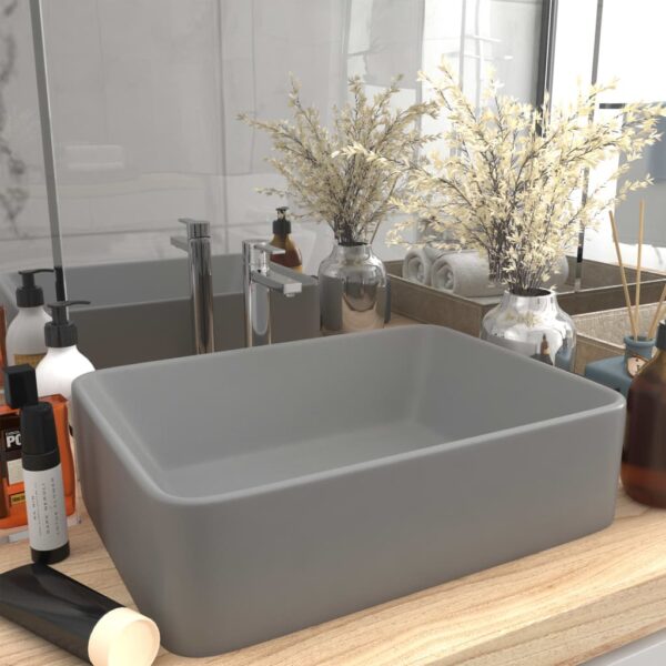 8720286037539_m_en_hd_1.jpg Luxury Wash Basin Matt Light Grey 41x30x12 cm Ceramic