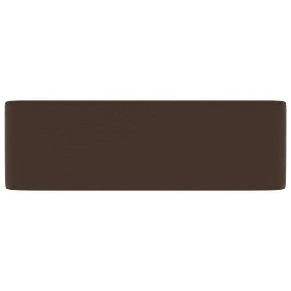 Luxury Wash Basin Matt Dark Brown 41x30x12 cm Ceramic