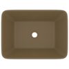 Luxury Wash Basin Matt Cream 41x30x12 cm Ceramic