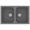 Kitchen Sink Grey 76 x 48 x 30 cm Quartz and Resin