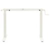 Manual Height Adjustable Standing Desk Frame Hand Crank White
