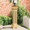 Classic Square Pillar Plant Stand Light Wood 17x17x66 cm MDF