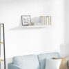 Floating Wall Shelf High Gloss White 80x23.5x3.8 cm MDF