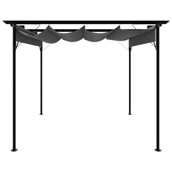 Pergola with Retractable Roof Anthracite 3x3 m Steel 180 g/mÂ²